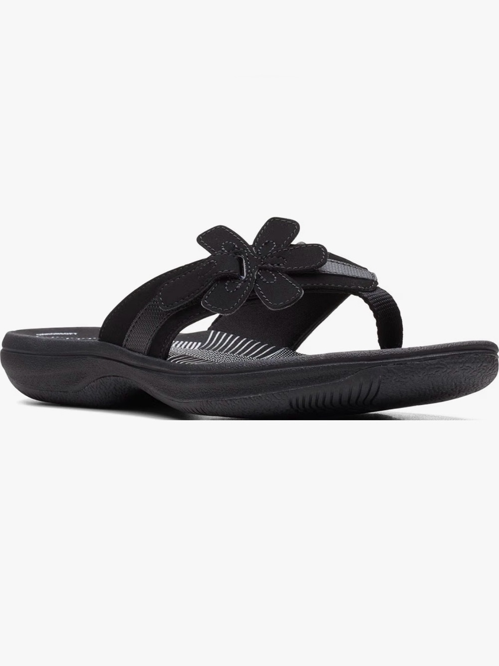 Clark’s Brinkley Flora Women’s Black Floral Thong Sandals